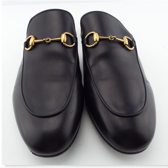 GUCCI Logo Horse Bit Black Loafer Mules 38.5 /US8 - Picture 4 of 8
